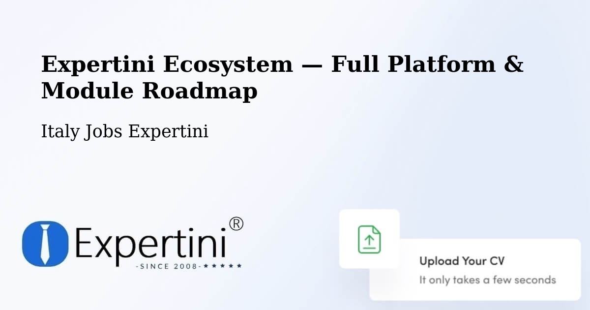 Expertini Ecosystem — Full Platform & Module Roadmap – Bergamo